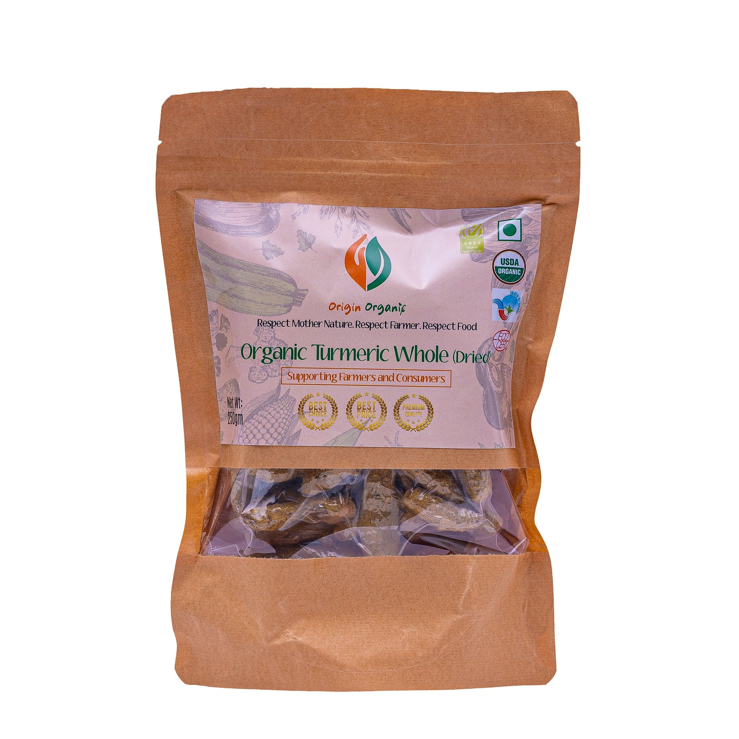 230205 Organic dried Turmeric Whole